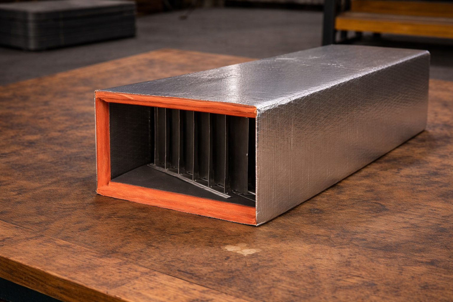 Plenum Box with Turning Vanes